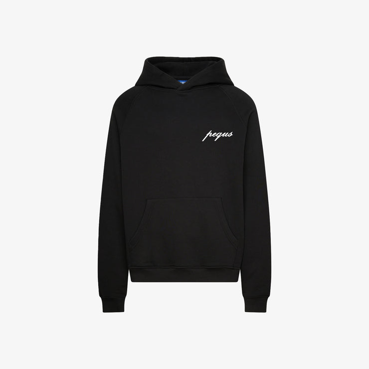 Pequs Scripted Chest Logo Hoodie