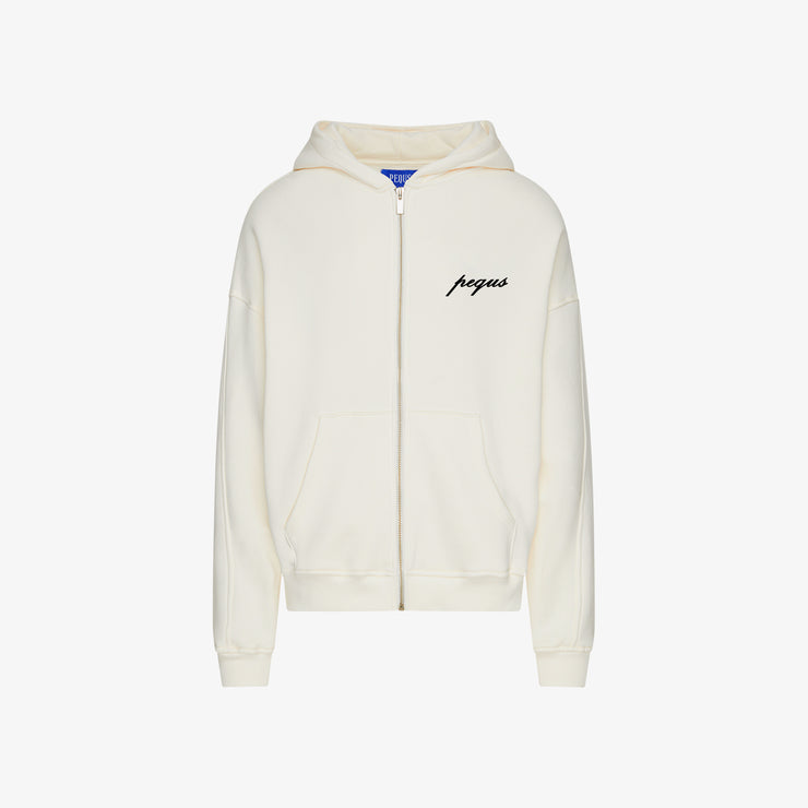 Pequs Scripted Chest Logo Zip Hoodie