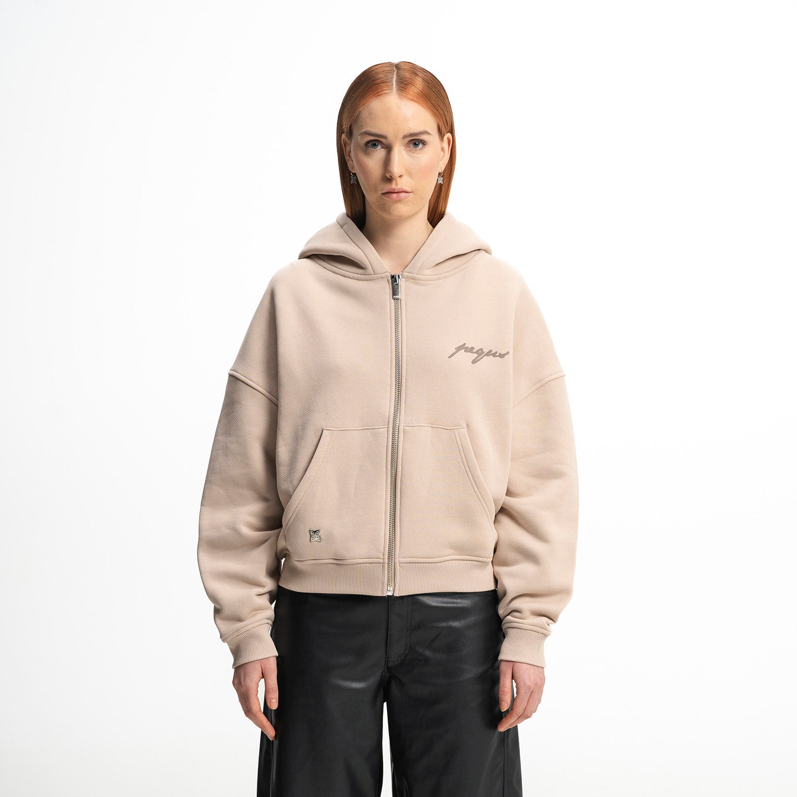 Cropped Lucid Graphic Zip-Hoodie