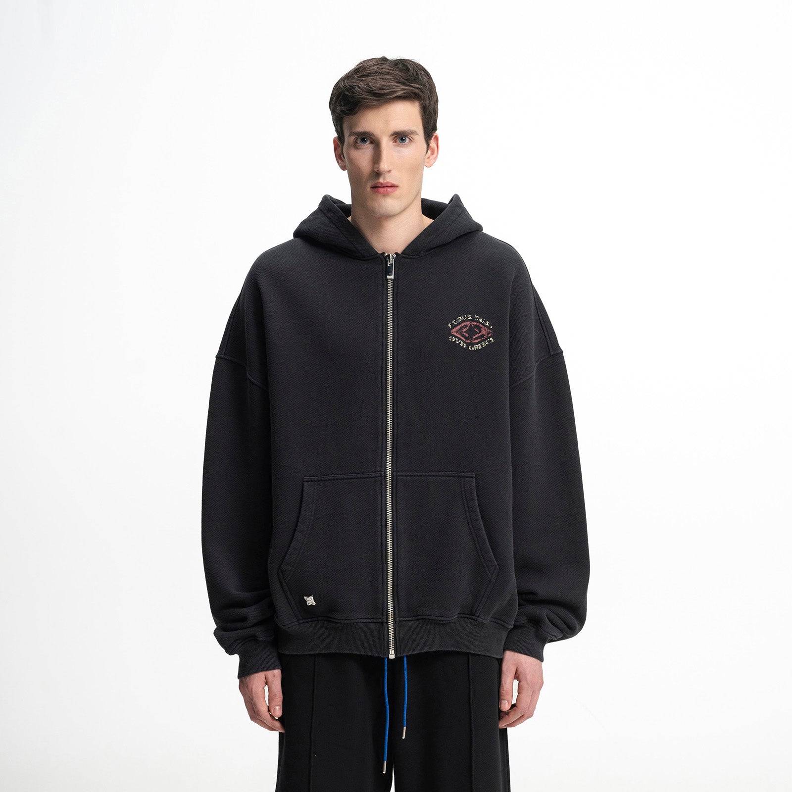 Asteria Stamp Graphic Zip-Hoodie