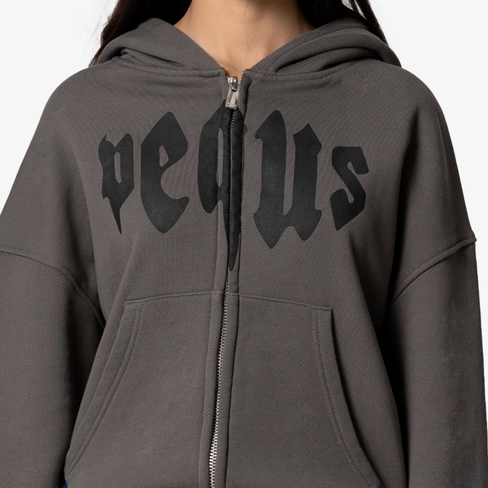 Cropped Mythic Logo Zip Hoodie