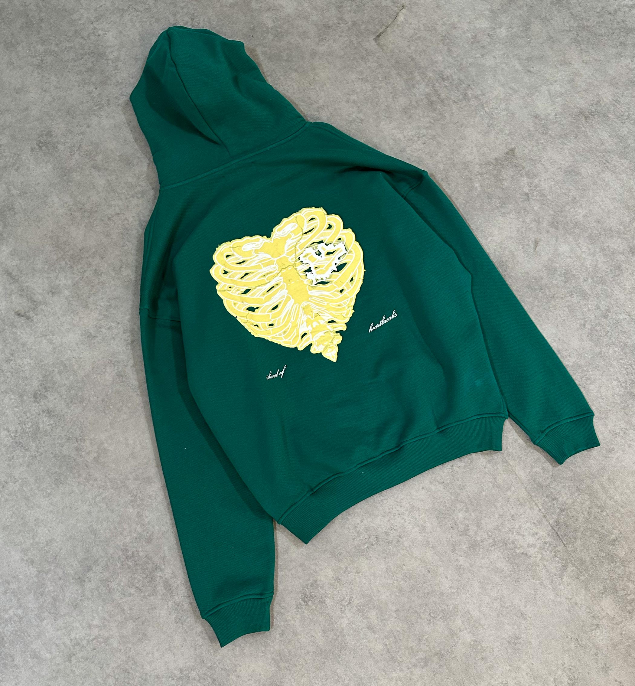 Island of Heartbreaks Yellow Zip Hoodie